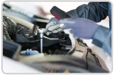 A person working on a car